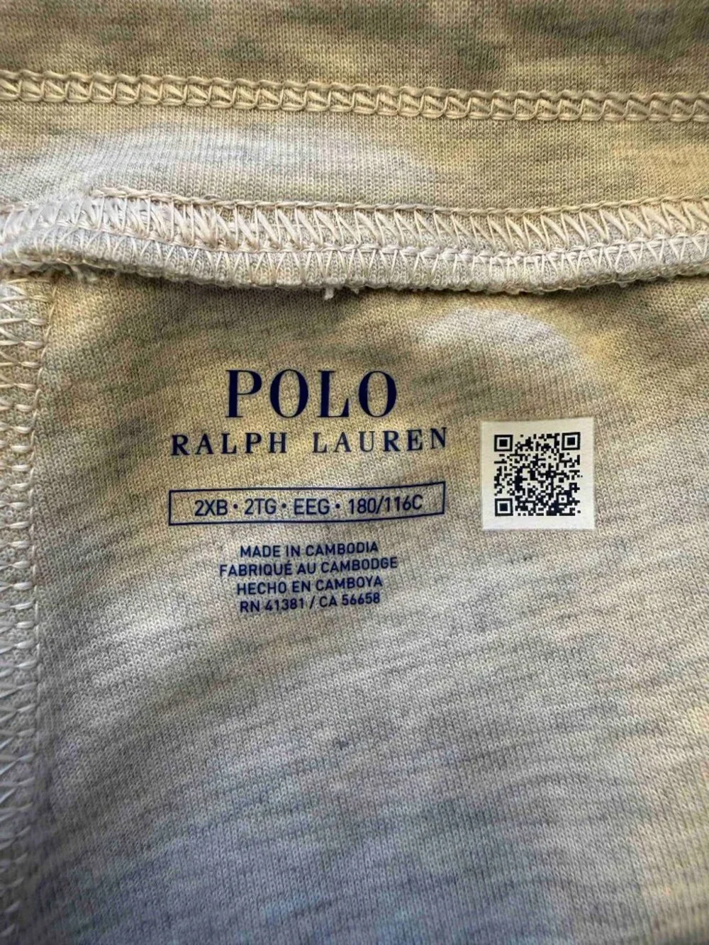 POLO RALPH LAUREN Knit Jogger Pants Men's Size XX-Large Big Heather Grey